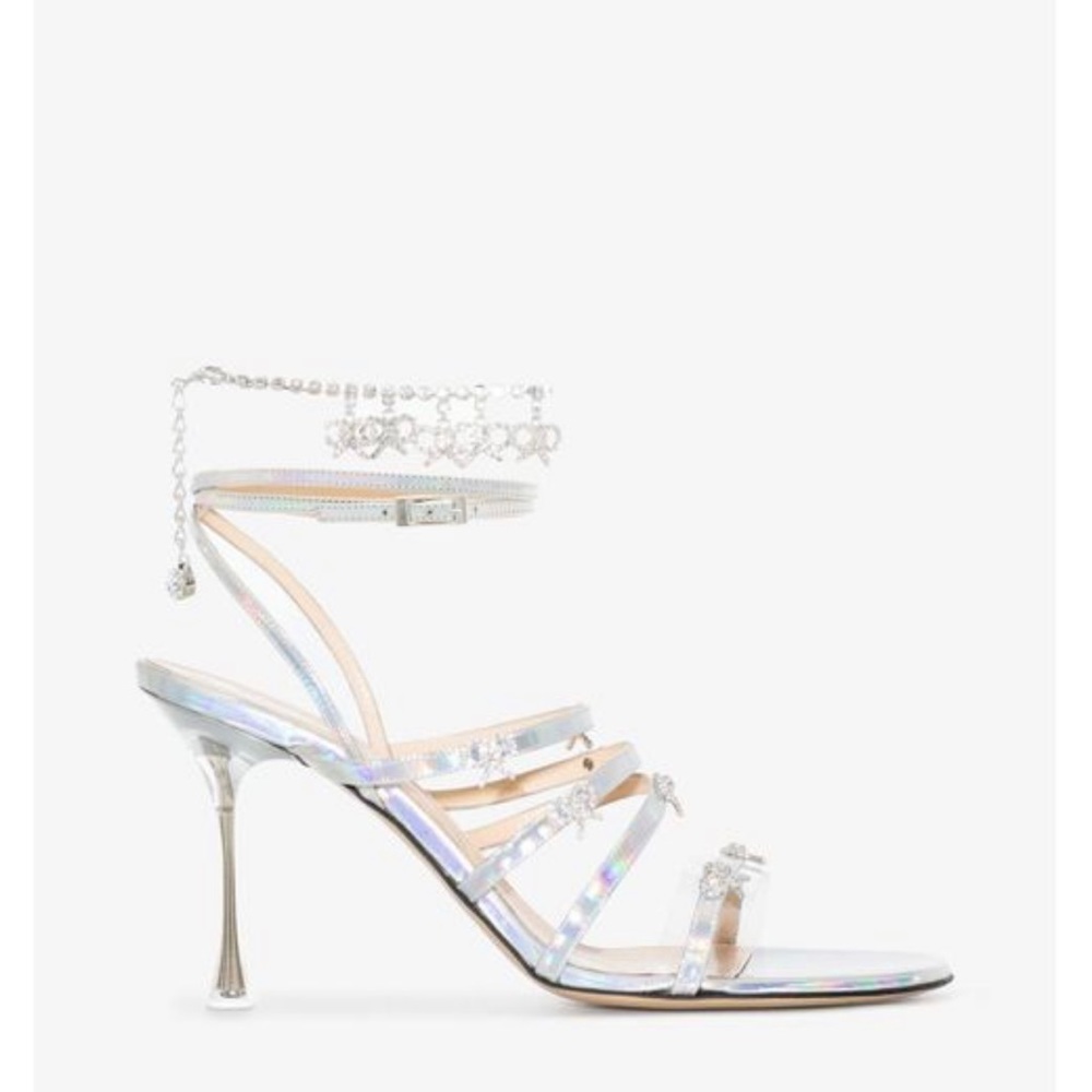 Mach & Mach iridescent leather Camille sandals